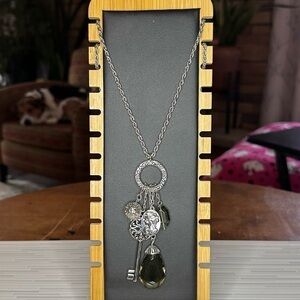VINTAGE Lia Sophia Necklace, Silver With Charms